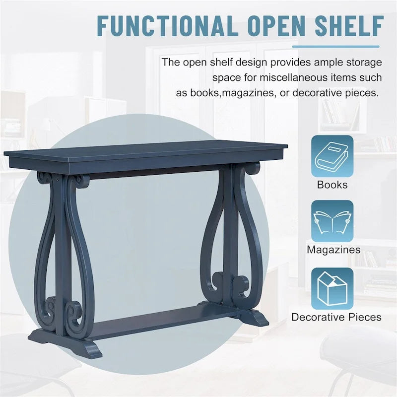 48-Inch Rustic Vintage Console Table,Farmhouse Style Entryway Table