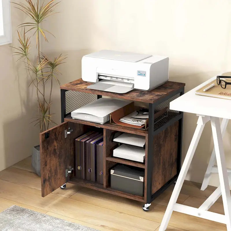 File Cabinet on Wheels with Charging Station & Cable - See Details