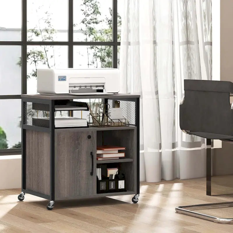 File Cabinet on Wheels with Charging Station & Cable - See Details