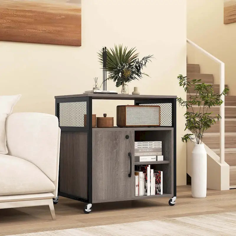 File Cabinet on Wheels with Charging Station & Cable - See Details
