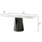 Modern Stylish Dining Table with Rectangle White Slate Top
