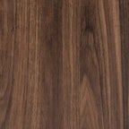 Modern Walnut Brown Finished Wood and Black Metal 1-Drawer End Table