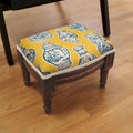 Blue and Yellow Ginger Jar Footstool