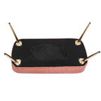 Velvet Bench Footrest, Bed End Stool Metal Legs, Dressing Chair