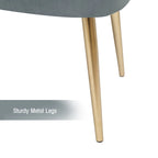 Velvet Bench Footrest, Bed End Stool Metal Legs, Dressing Chair