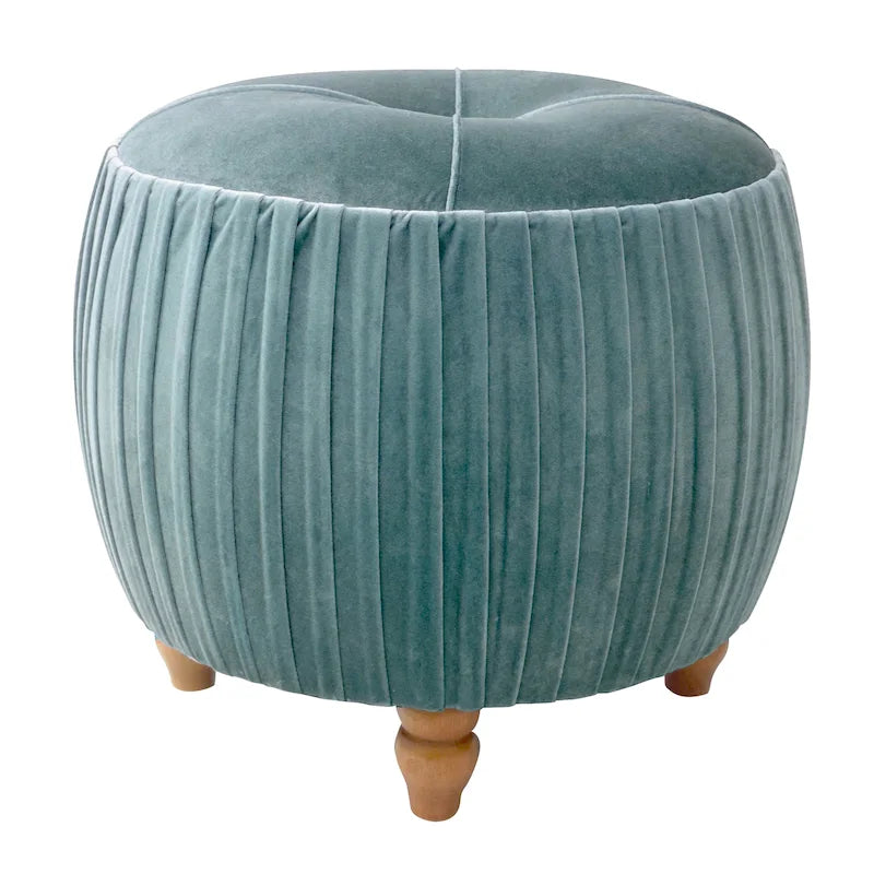 Velvet Small Round Ottoman