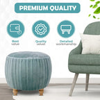 Velvet Small Round Ottoman
