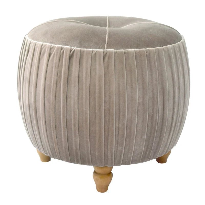 Velvet Small Round Ottoman