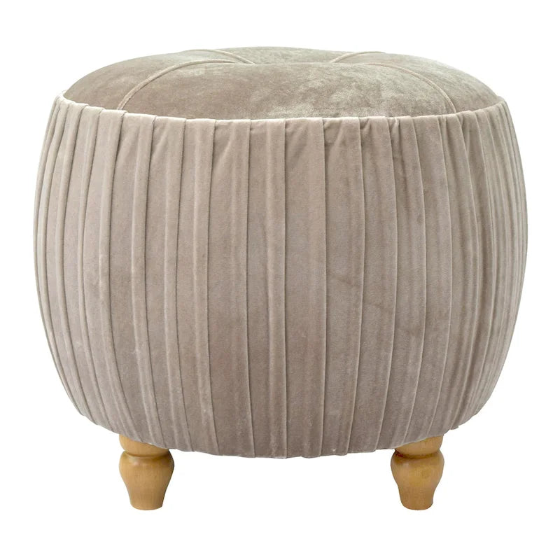 Velvet Small Round Ottoman