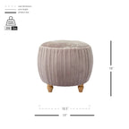 Velvet Small Round Ottoman
