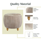Velvet Small Round Ottoman