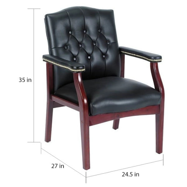 Traditional Black Guest Chair