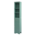 Freestanding Linen Tower Tall Bathroom Storage Cabinet with Drawer MDF and Adjustable Shelf