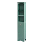 Freestanding Linen Tower Tall Bathroom Storage Cabinet with Drawer MDF and Adjustable Shelf