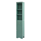 Freestanding Linen Tower Tall Bathroom Storage Cabinet with Drawer MDF and Adjustable Shelf