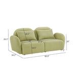 Living Room Furniture Lazy Sofa Loveseat Teddy Fabric White