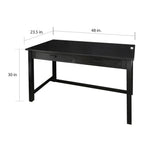 Work Desk with Concealed Side Drawer