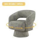 360 Degree Swivel Barrel Upholstered Modern Armchair