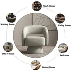 360 Degree Swivel Barrel Upholstered Modern Armchair
