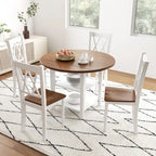 Wooden Farmhouse Kitchen Chairs with Rubber Wood Seat - 18 x 19 x 38