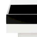 White/ Black Coffee Table - 35.4 x 35.4 x 11.8 - 35Wx35Dx12H