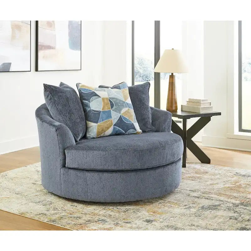 Oversized Swivel Accent Chair - 56W x 55D x 35H