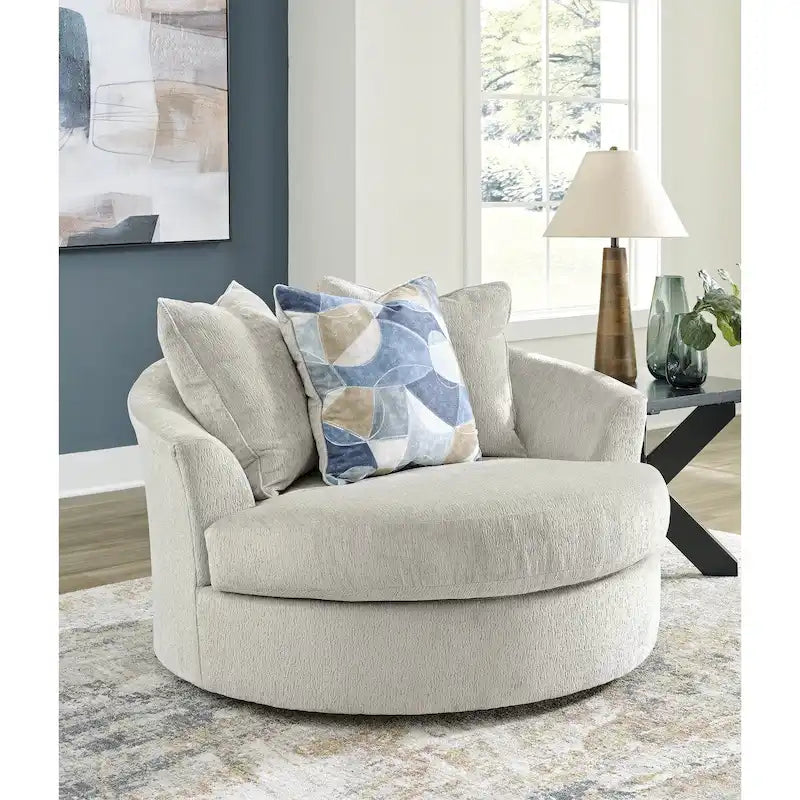 Oversized Swivel Accent Chair - 56W x 55D x 35H