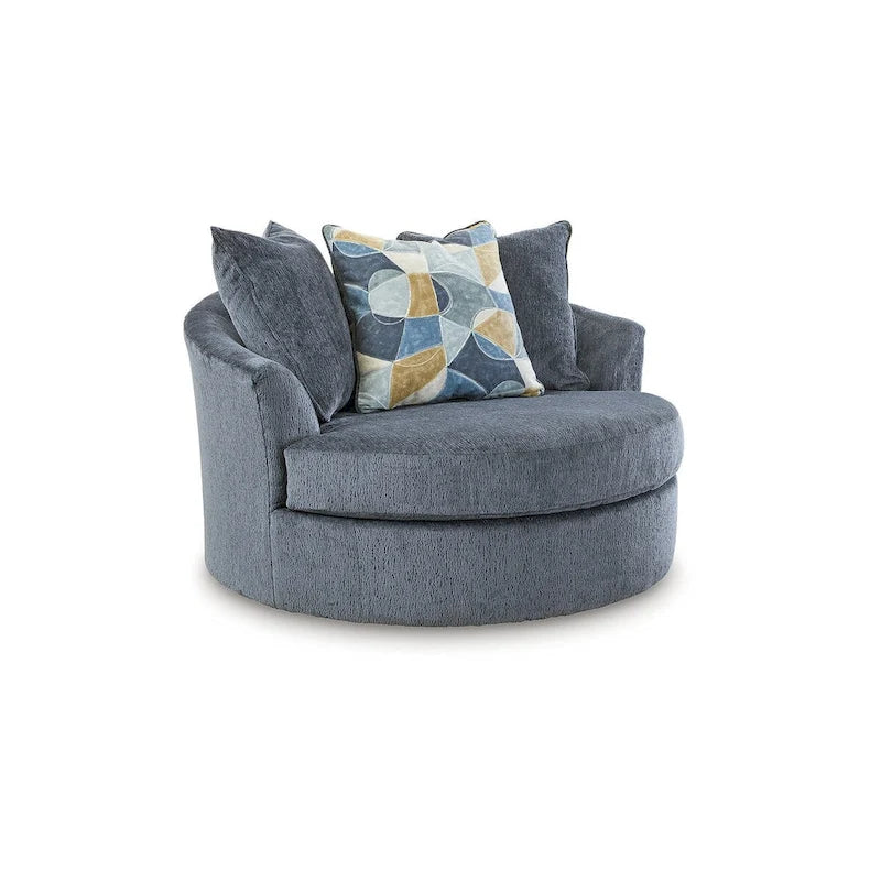 Oversized Swivel Accent Chair - 56W x 55D x 35H