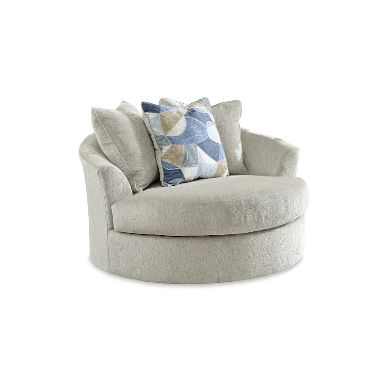 Oversized Swivel Accent Chair - 56W x 55D x 35H