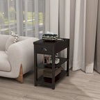 Narrow Sided Table with Drawers and Bottom Partition in Flip Over Design