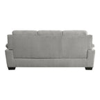 80 Inch Sofa, Gray Polyester, Soft Foam Cushioned, Solid Wood Frame