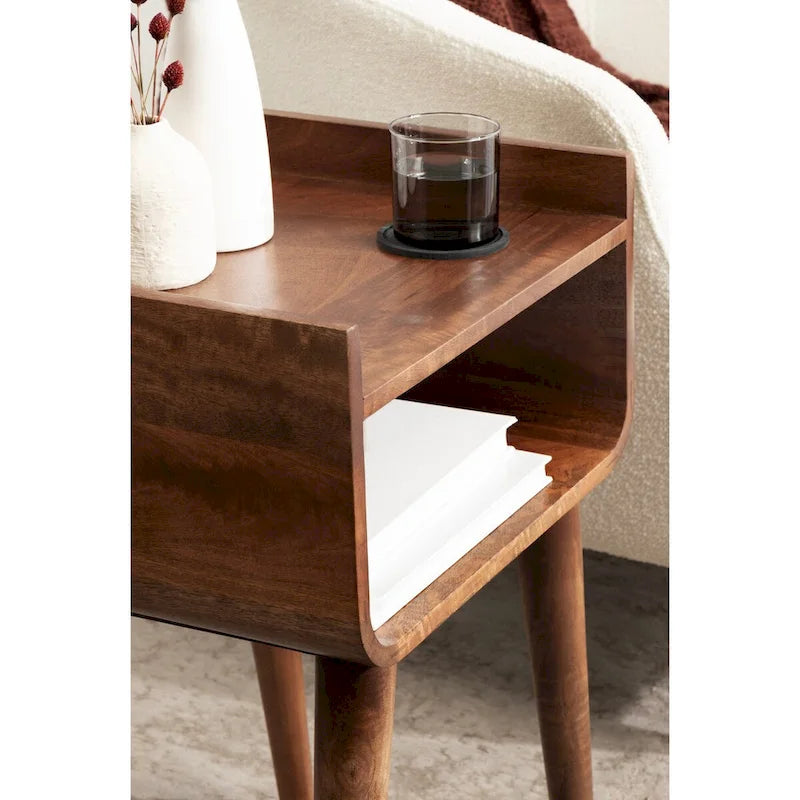Wood Side Table - 18x14x27