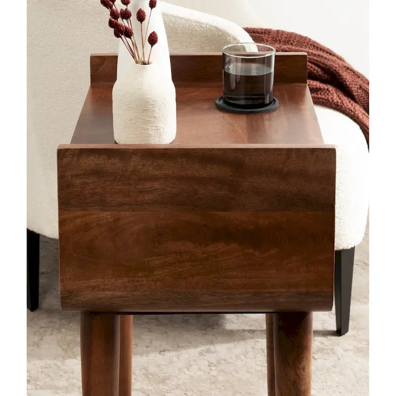 Wood Side Table - 18x14x27