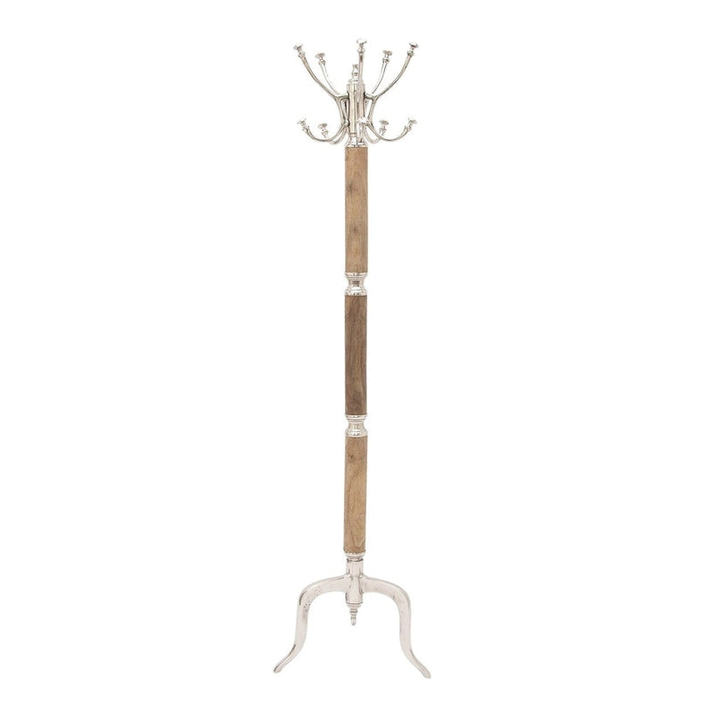 Aluminum Metal Coat Rack - Silver or Gold - Roche River Decor