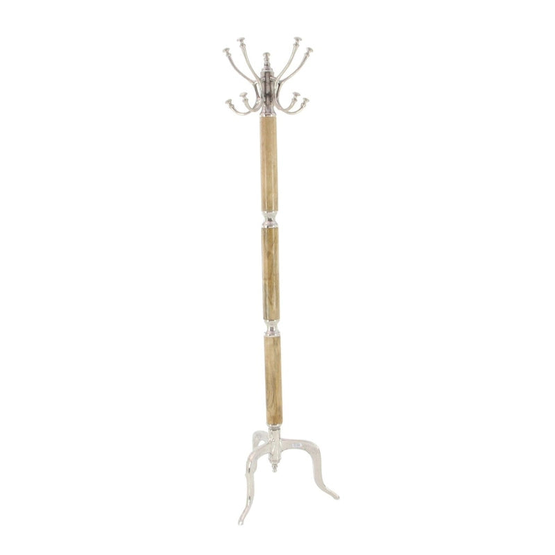 Aluminum Metal Coat Rack - Silver or Gold - Decor
