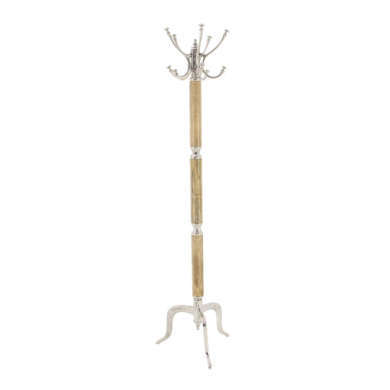 Aluminum Metal Coat Rack - Silver or Gold - Decor
