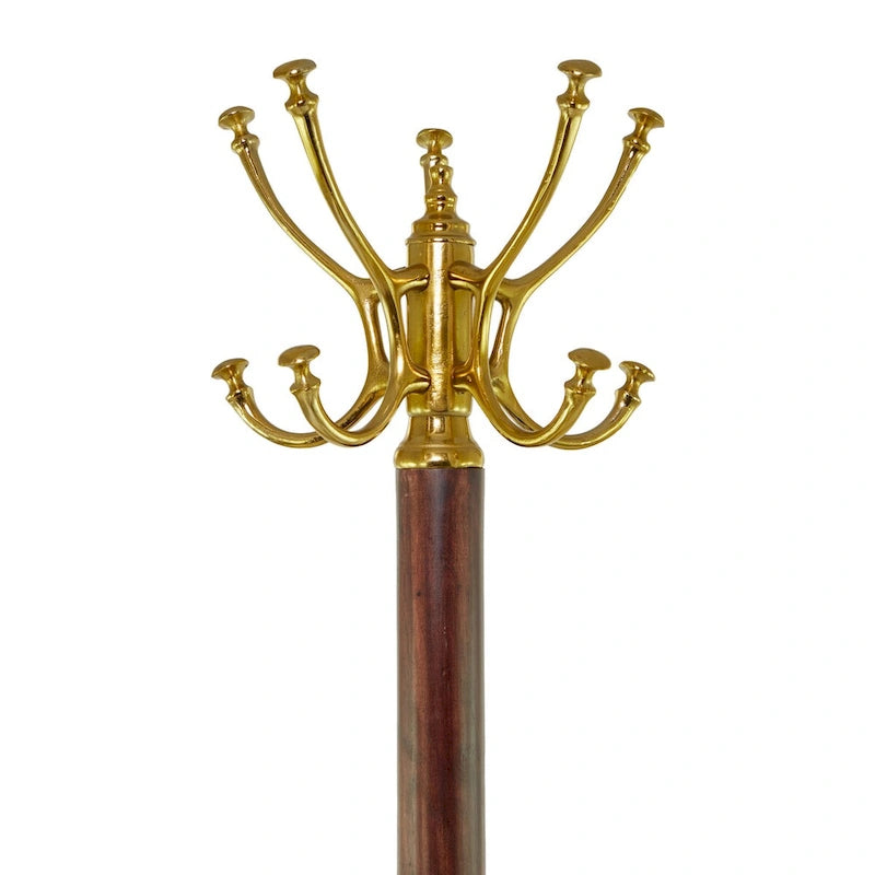 Aluminum Metal Coat Rack - Silver or Gold - Decor